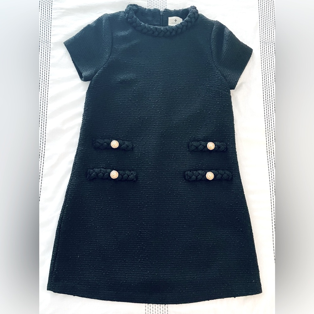 Tuckernuck Women’s Black Tweed Jackie Dress in Size Small